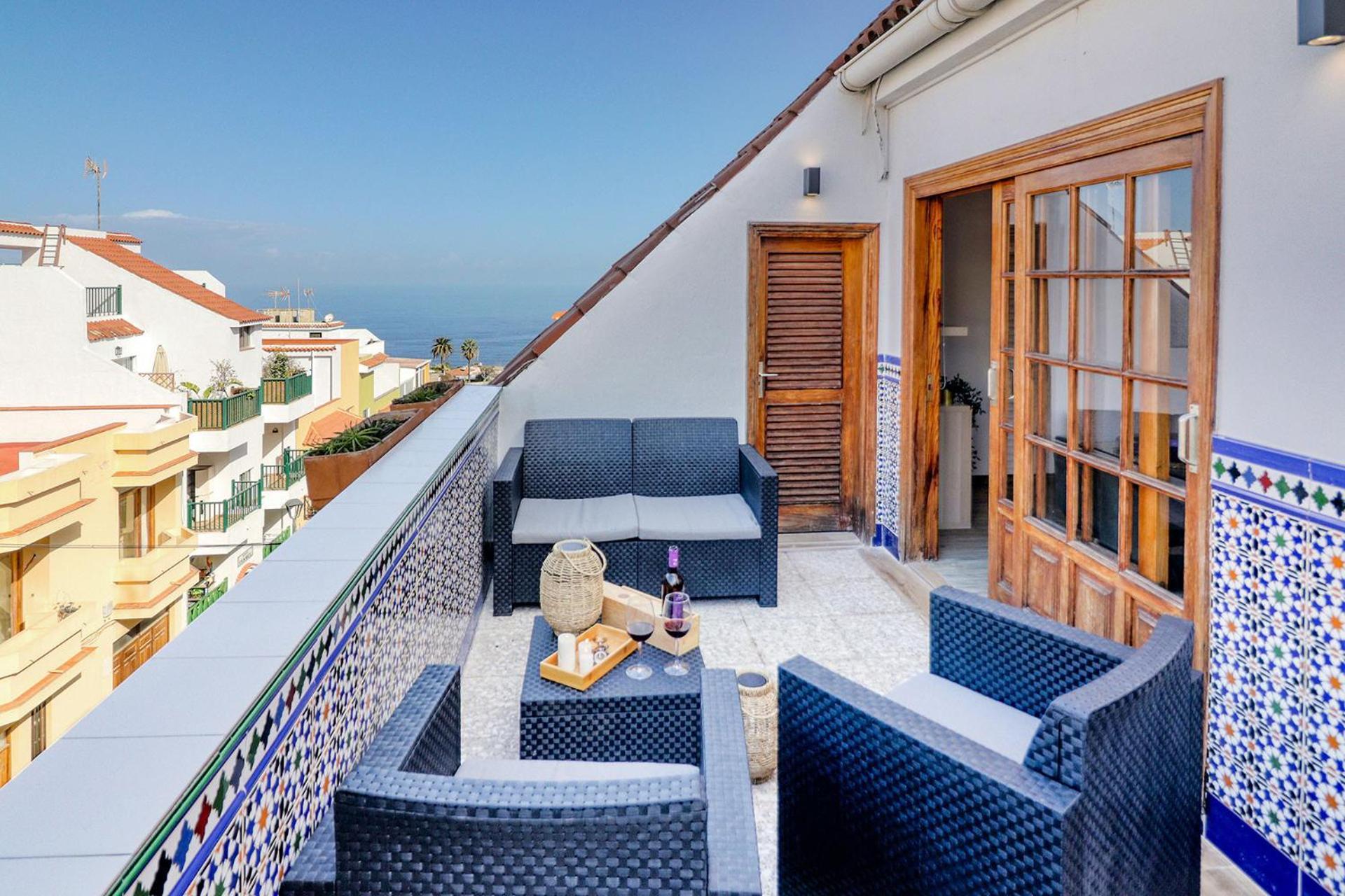 Apartment Cozy Retreat With Ocean Views, Private Terrace & Ensuite Los Realejos