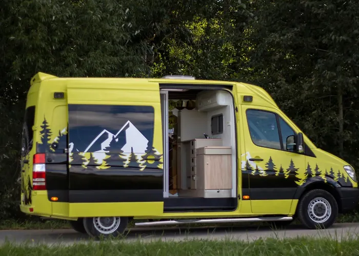 Camper On Road Tenerife