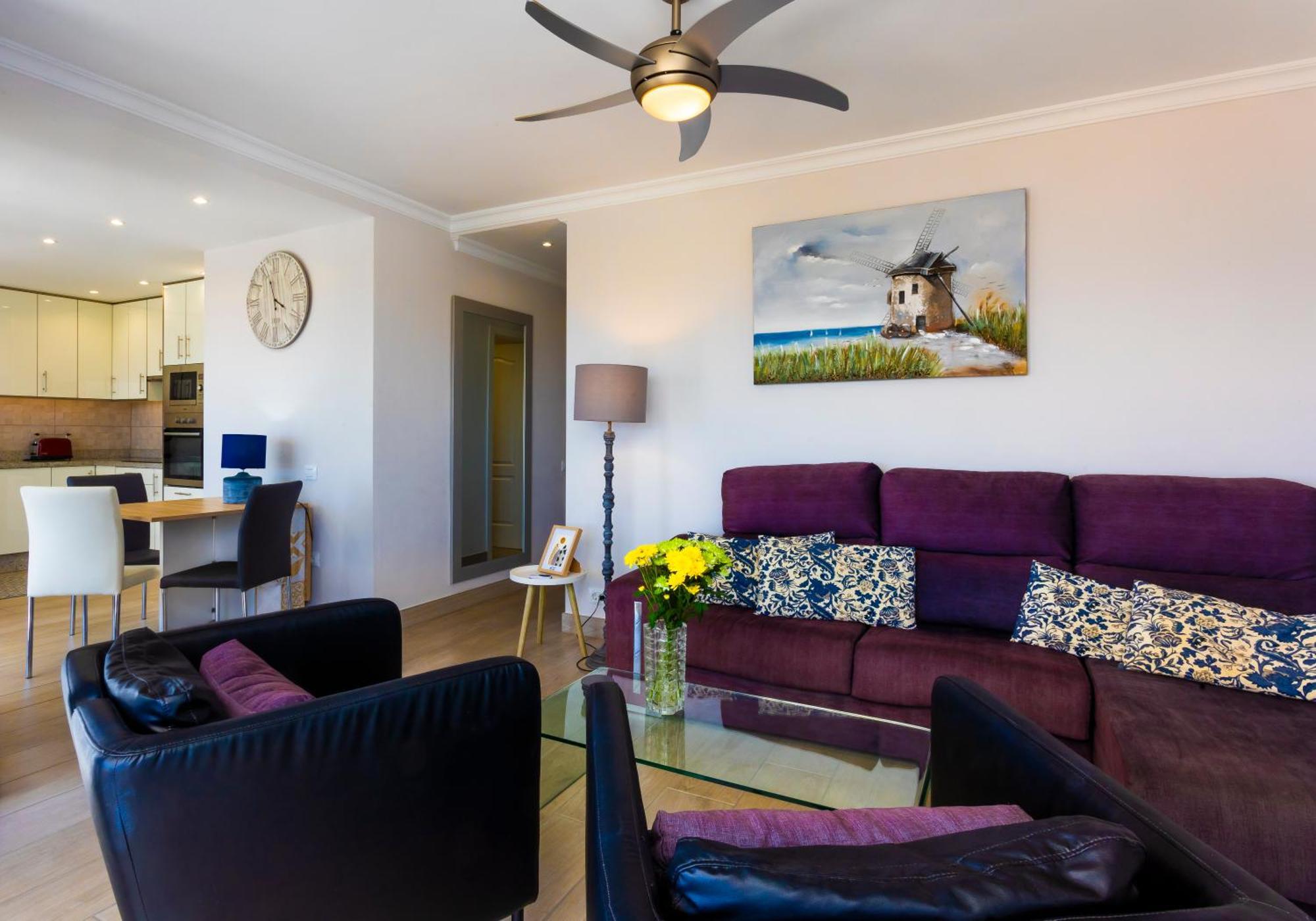 Ocean Panorama - 3 Ac Bedrooms, Private Garage, New Pool, 2 Bathrooms, Tv Channels Apartment Acantilado de los Gigantes