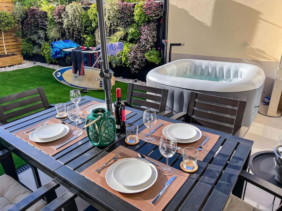 Relaxing Garden Cristianos Con Jacuzzi Y Barbacoa Arona (Tenerife)