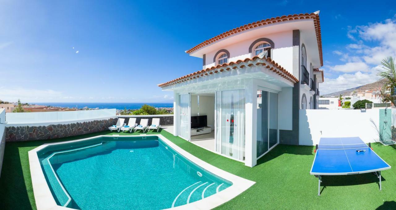 Luxury White With Sea View, Heated Pool * Costa Adeje (Tenerife)