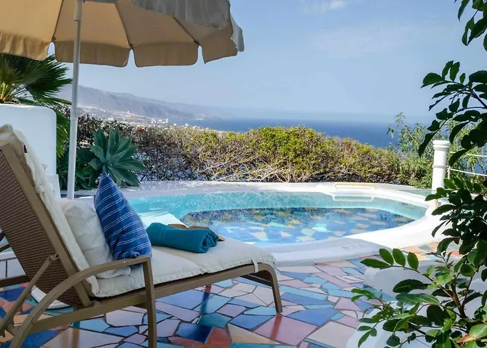Villa Con Vistas Espectaculares Al Mar Y Al Teide Flores Paraiso