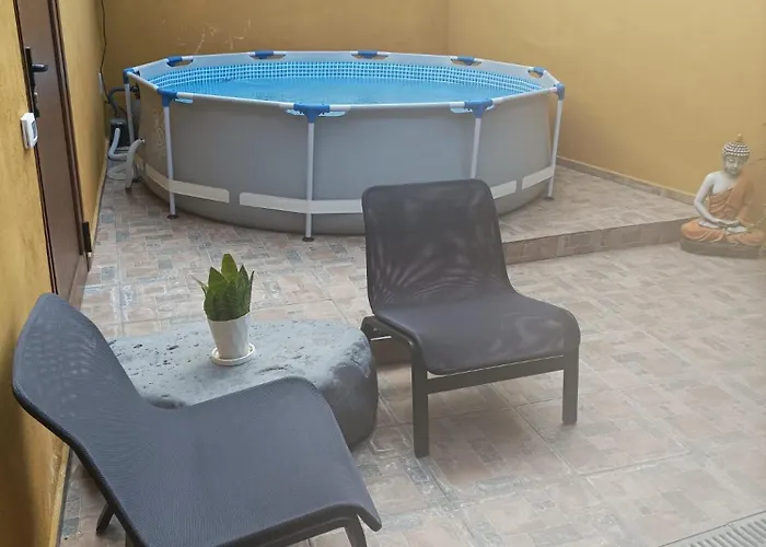 Tradicional Casa Canaria Con Piscina Y Vistas Al Teide