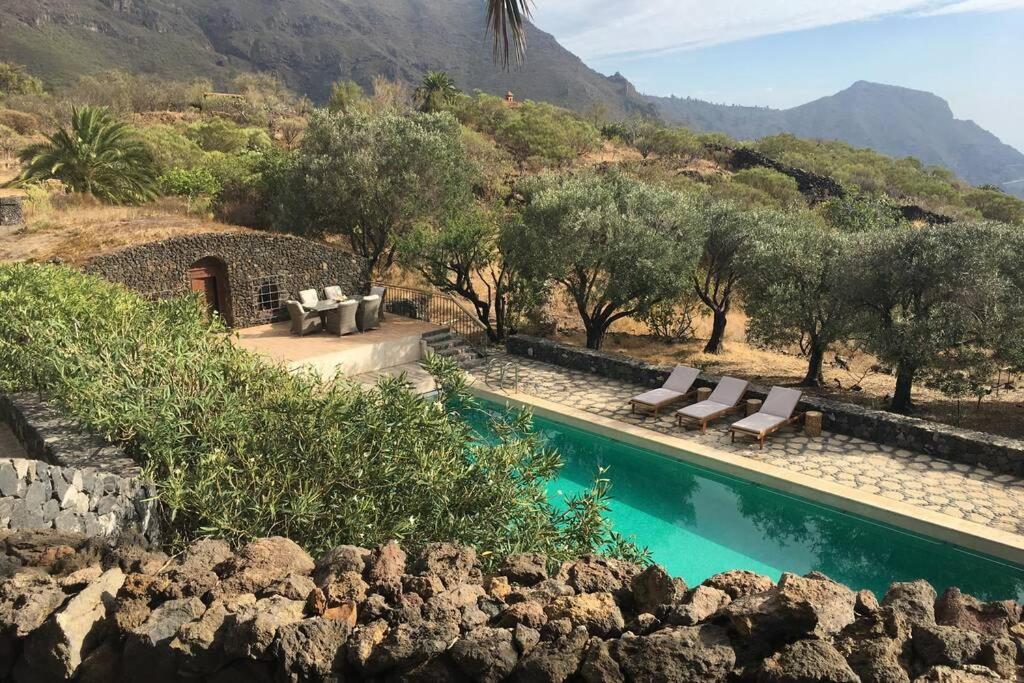 Villa Luxury In Nature With Swimming Pool Tenerife, Santiago Del Teide, With Sea And Mountain Views El Retamar