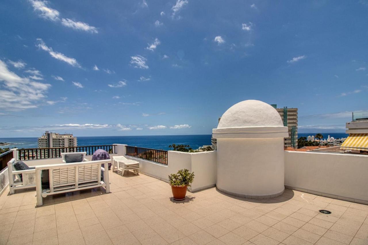 Penthouse With Magnificent Ocean Views, Jacuzzi, Pool, Nearby Beach In Tenerife South Playa Feñabe