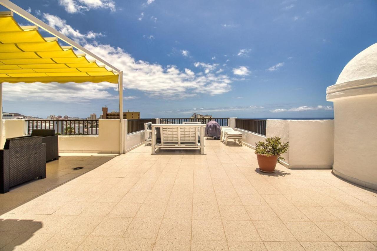 Penthouse With Magnificent Ocean Views, Jacuzzi, Pool, Nearby Beach In Tenerife South Playa Feñabe