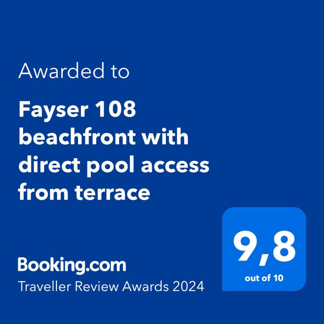 Apartamento Fayser 108 Beachfront With Direct Pool Access From Terrace *