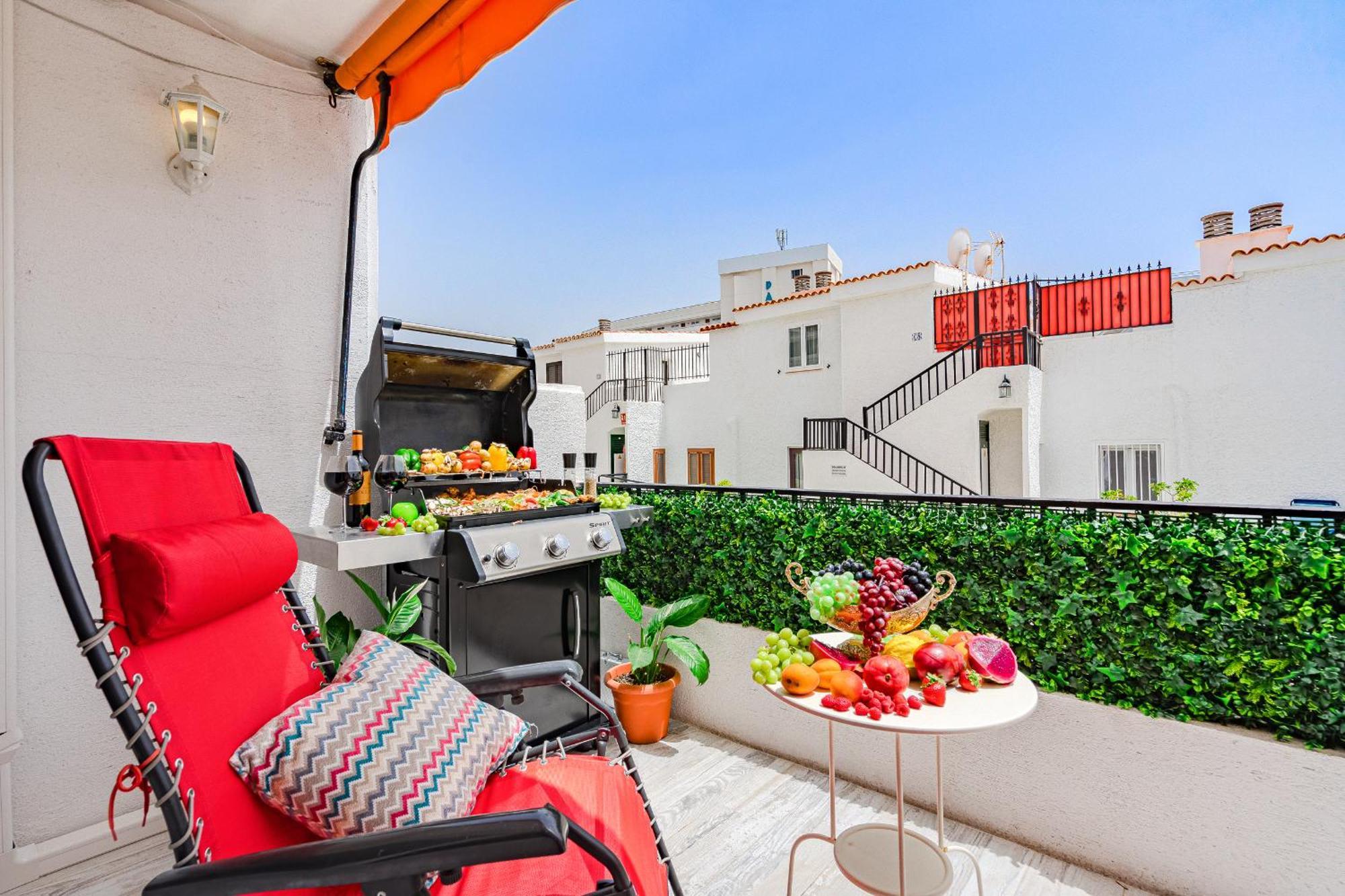 1 минута до пляжа, кондиционер, барбекю, Wi-fi Apartamento