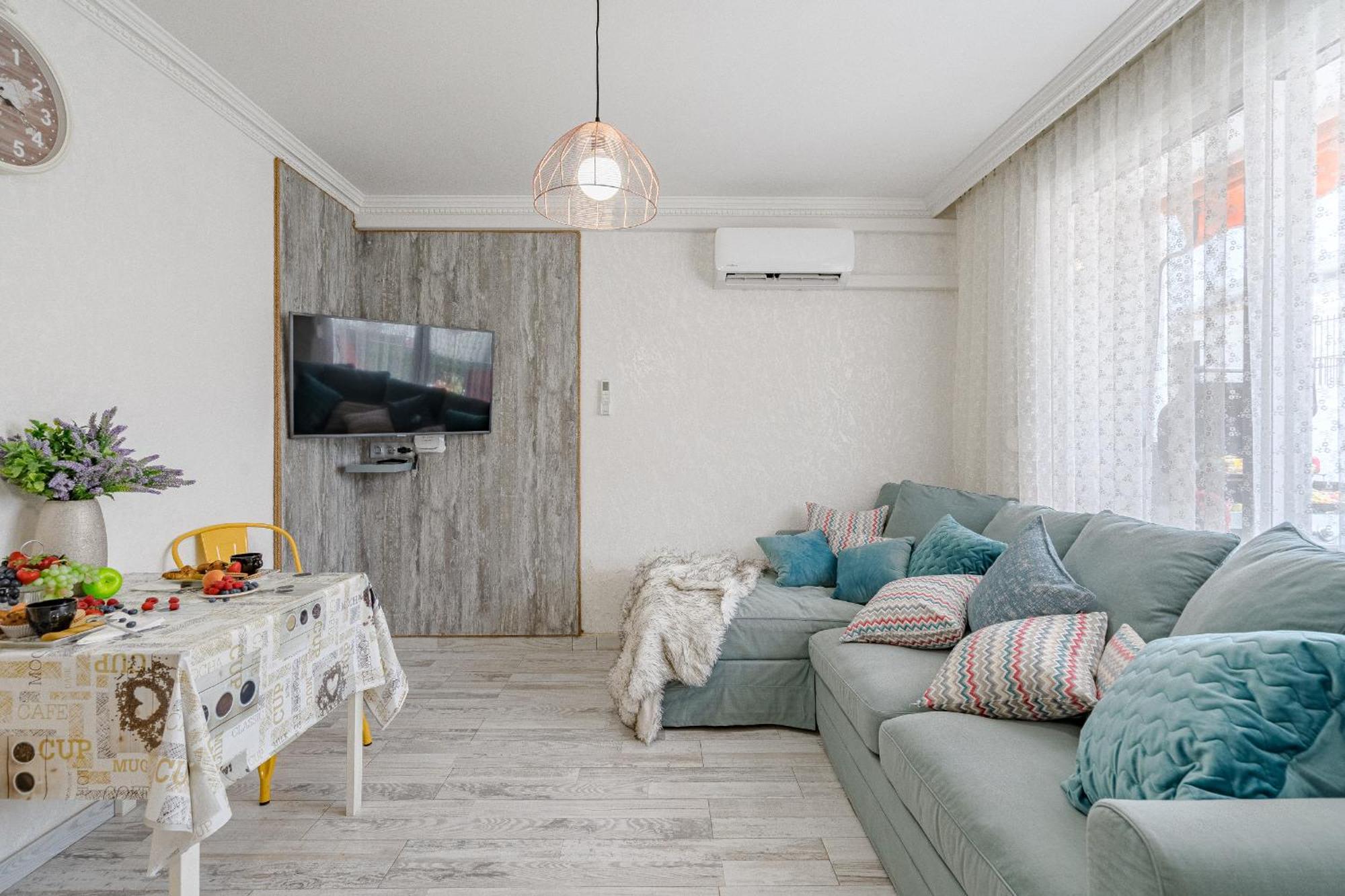 Apartamento 1 минута до пляжа, кондиционер, барбекю, Wi-fi