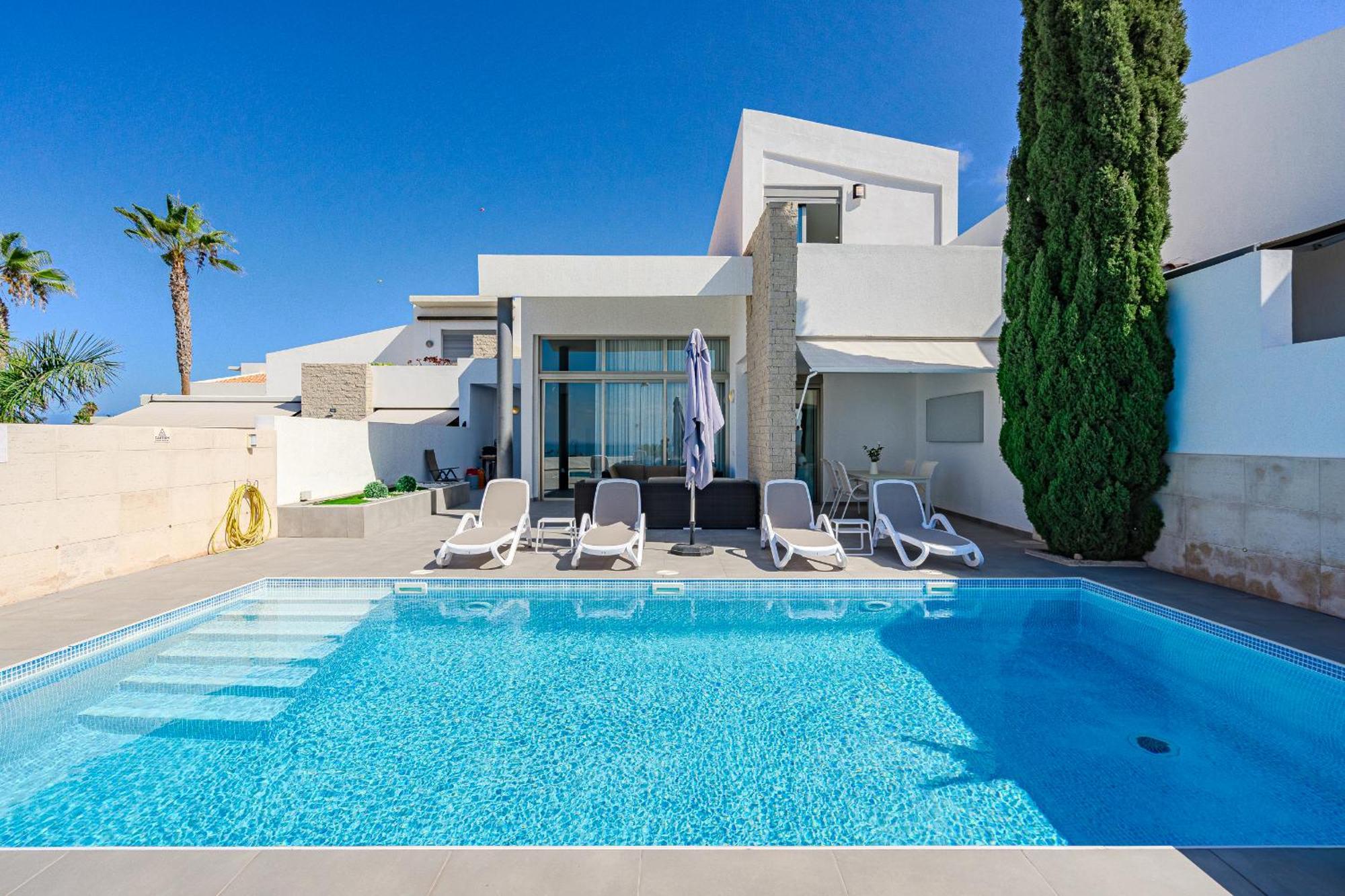 Villa Caterina, Luxury With Heated Pool Ocean View In Adeje, Tenerife Costa Adeje (Tenerife)