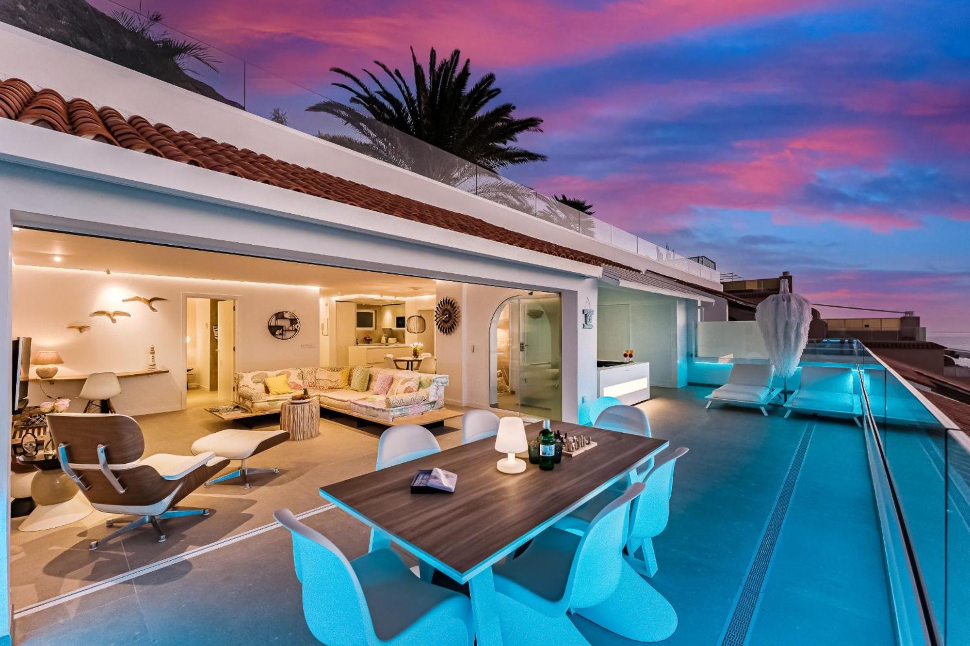 Blue Haven - Ocean View Penthouse With Jacuzzi And Pool Apartamento Acantilado de los Gigantes